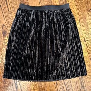 Elegant Black Velvet Skirt